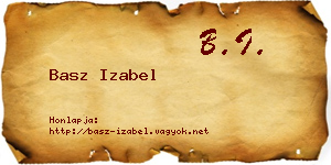 Basz Izabel névjegykártya
